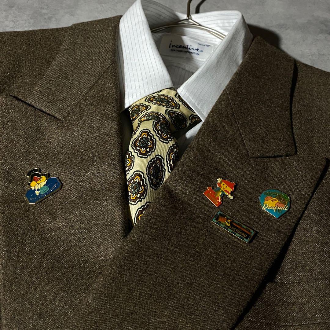 90s vintage レトロセットアップ スーツ ピンズ No.193成人式