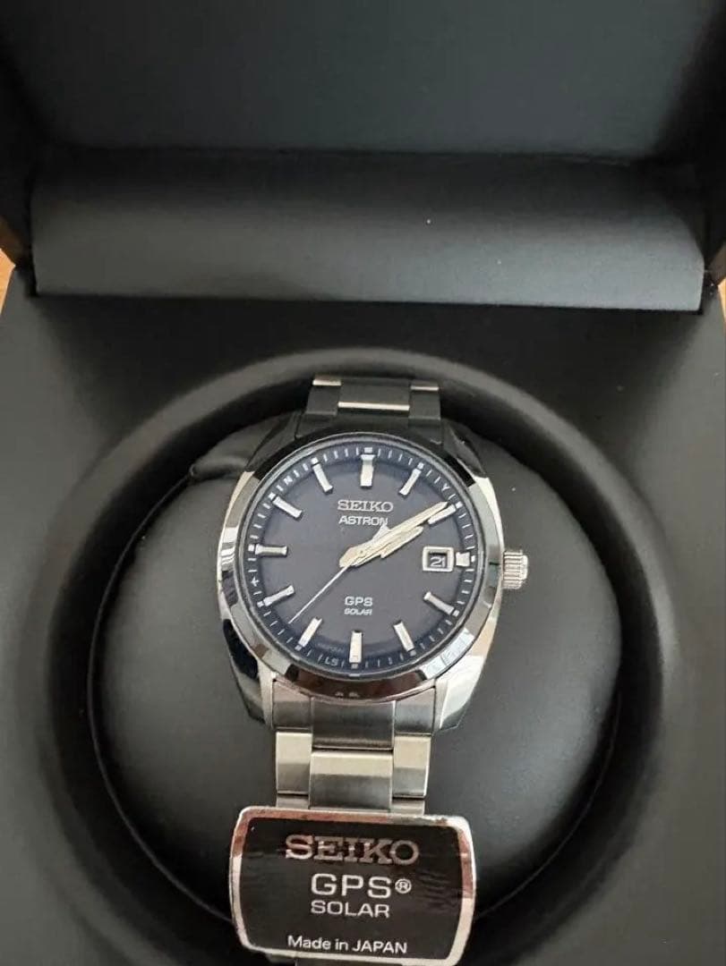 美品 SBXD005 ASTRON/アストロン 黒文字盤 ソーラーGPS衛星電波