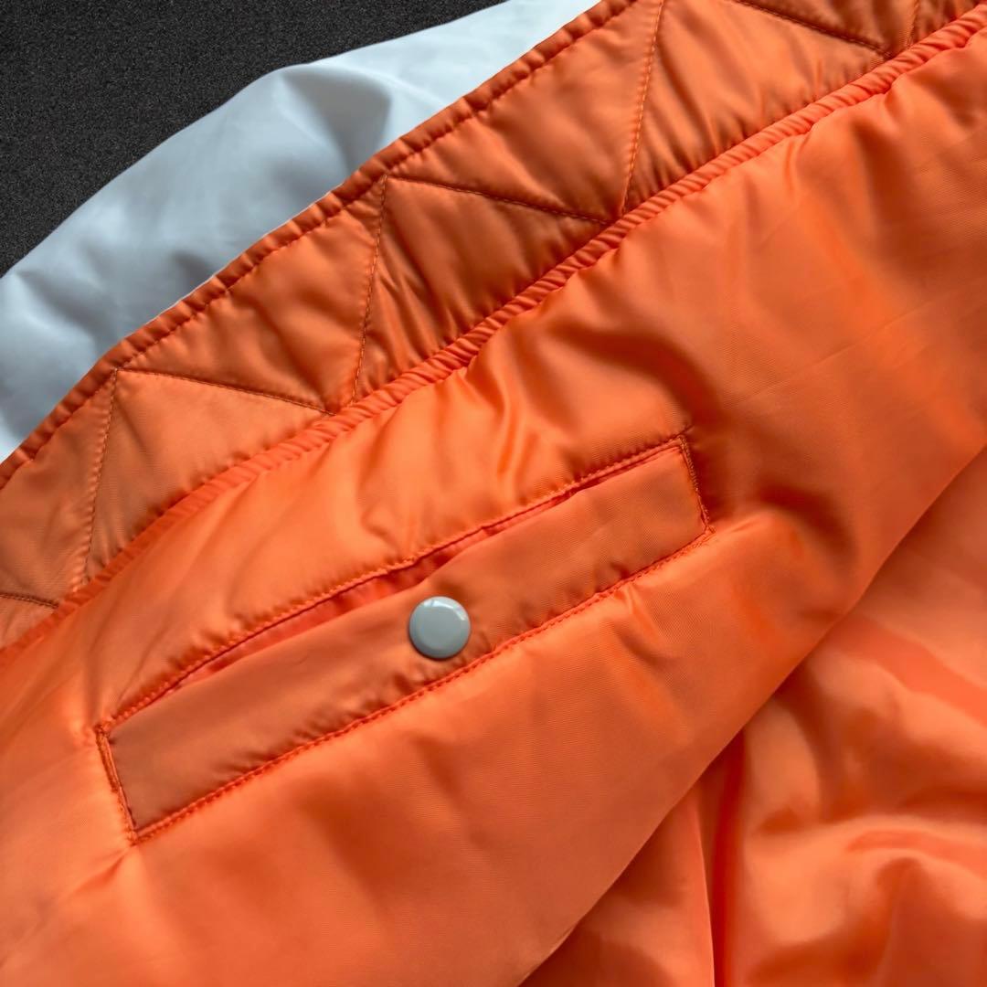 極美品XL✨ BEAMS MA-1 リラックスフィット 中綿ジャケット シルバー