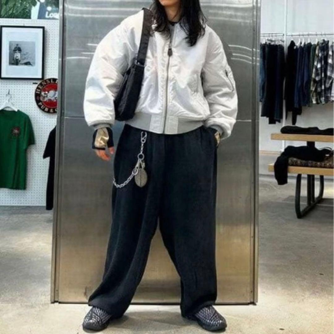 極美品XL✨ BEAMS MA-1 リラックスフィット 中綿ジャケット シルバー