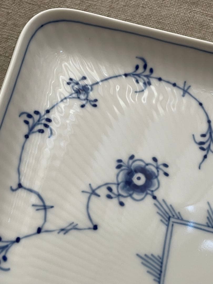 【新品】ロイヤルコペンハーゲン スクエアデイッシュ プレイン 20cm ２枚