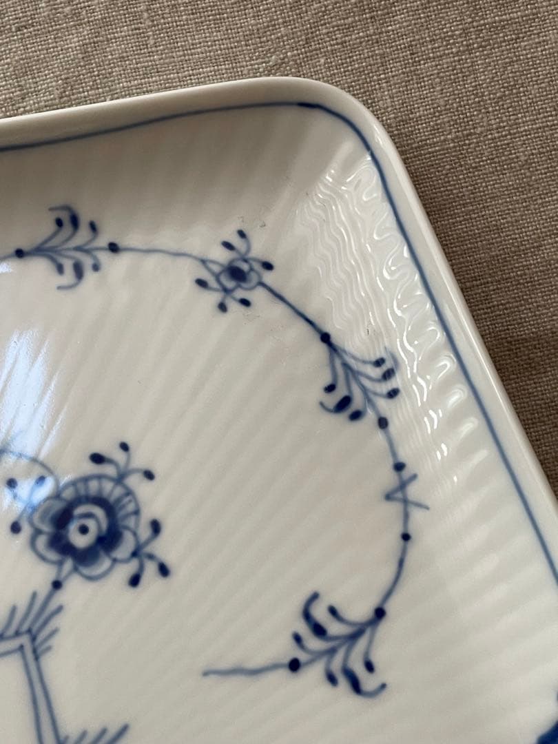 【新品】ロイヤルコペンハーゲン スクエアデイッシュ プレイン 20cm ２枚