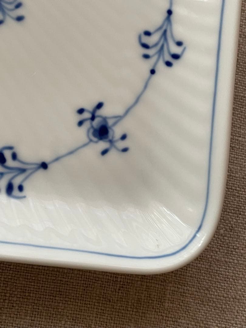 【新品】ロイヤルコペンハーゲン スクエアデイッシュ プレイン 20cm ２枚