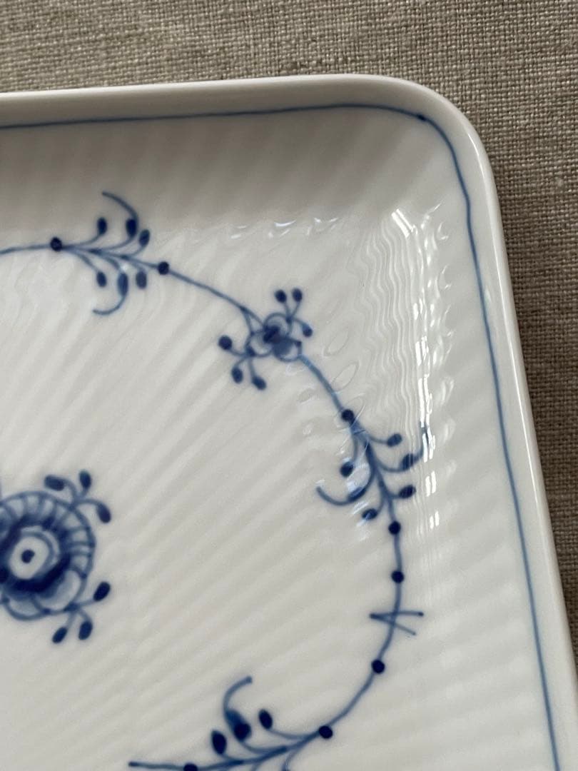 【新品】ロイヤルコペンハーゲン スクエアデイッシュ プレイン 20cm ２枚