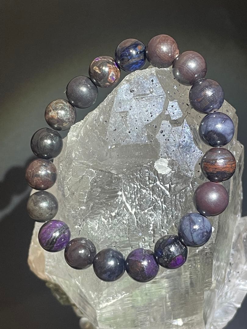 み 天然 スギライト ブレスレット 10〜11mm