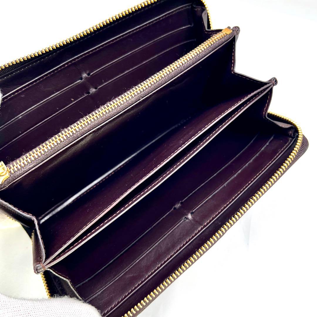 ルイヴィトン ヴェルニ アマラント ジッピーウォレット M93522 モノグラム
