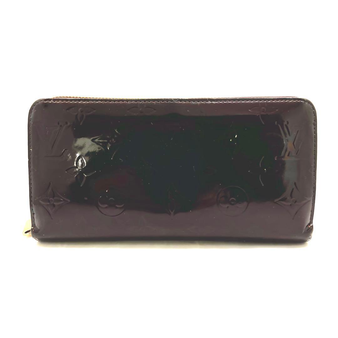 ルイヴィトン ヴェルニ アマラント ジッピーウォレット M93522 モノグラム