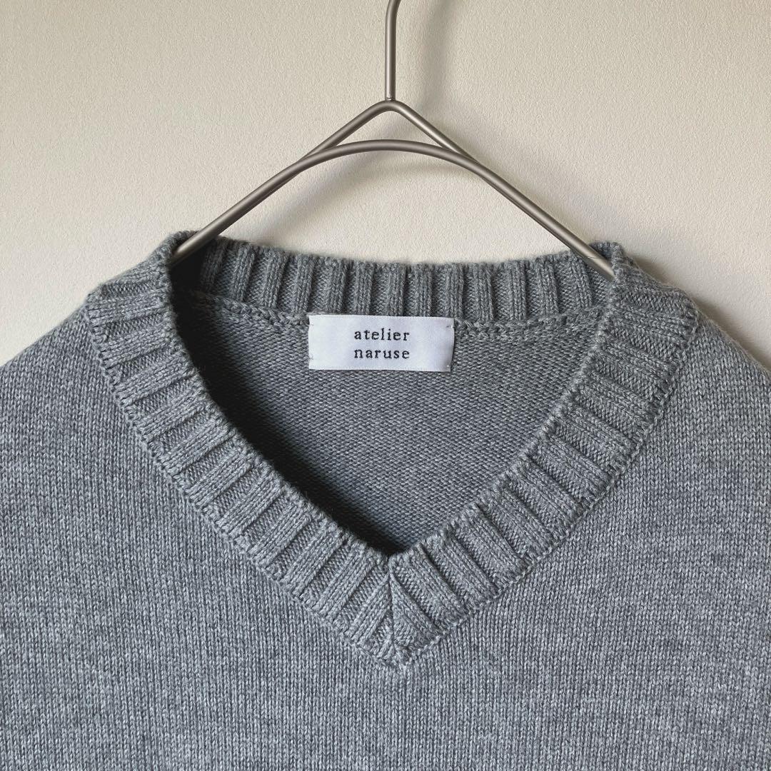 アトリエナルセ　ニットベスト　ネストローブ　fofofofa ホームスパン