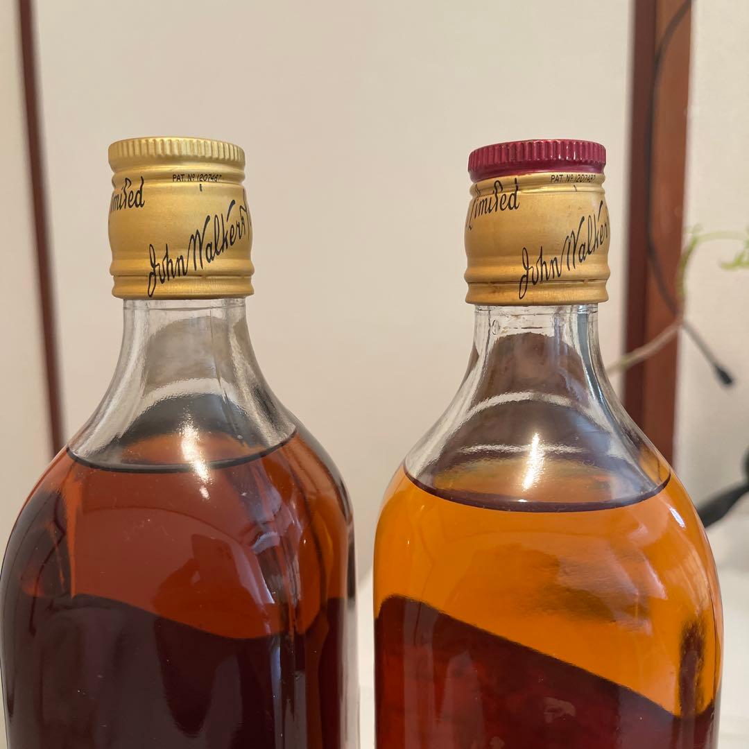 【23日削除】ジョニーウォーカー 特級　ブラック　レッド　70年代 白紋章