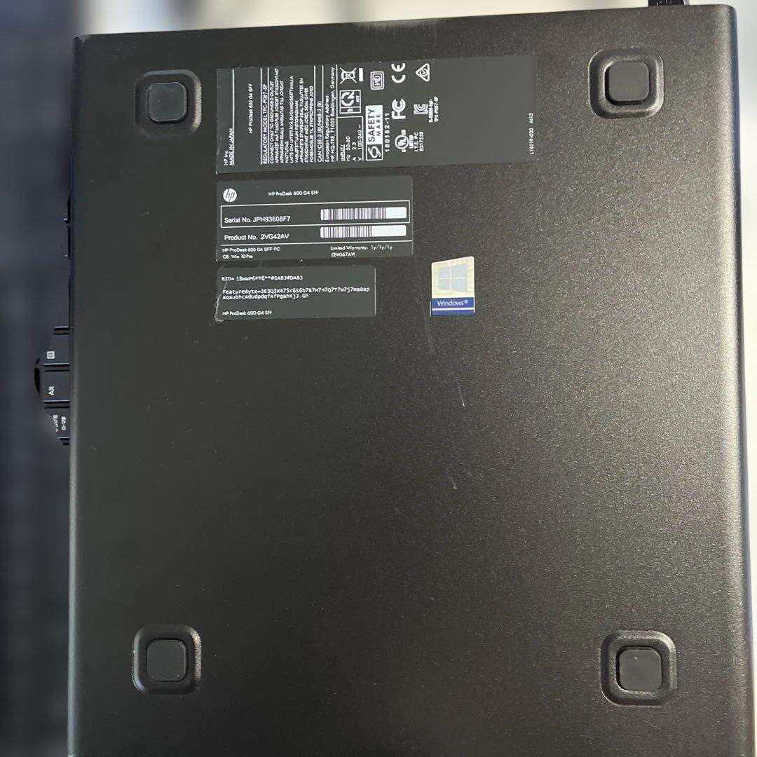 Windowsデスクトップ HP ProDesk600 G4SFF i5-8600 Windows11