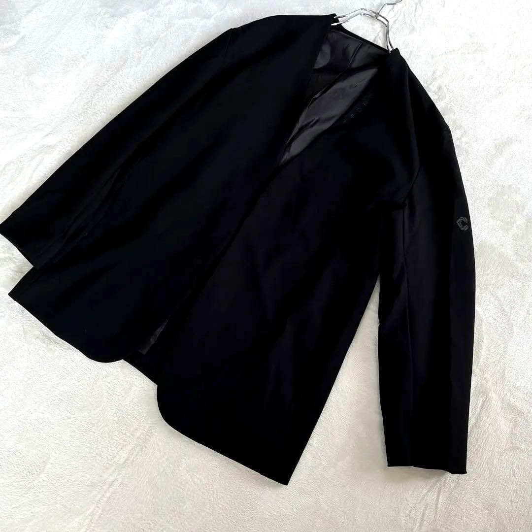 ごうCRONOS ノーカラージャケット 42 XL 黒 テーラード