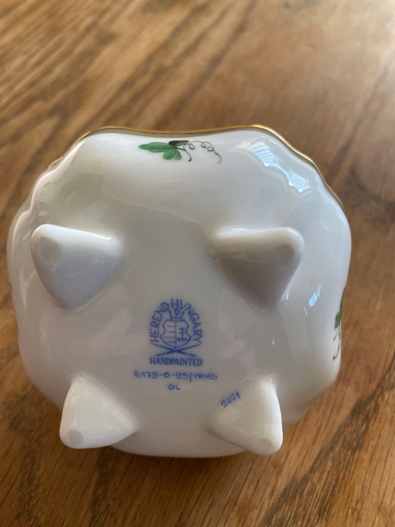 ヘレンド　ウィーンの薔薇　ボンボニエール象の小物入れ