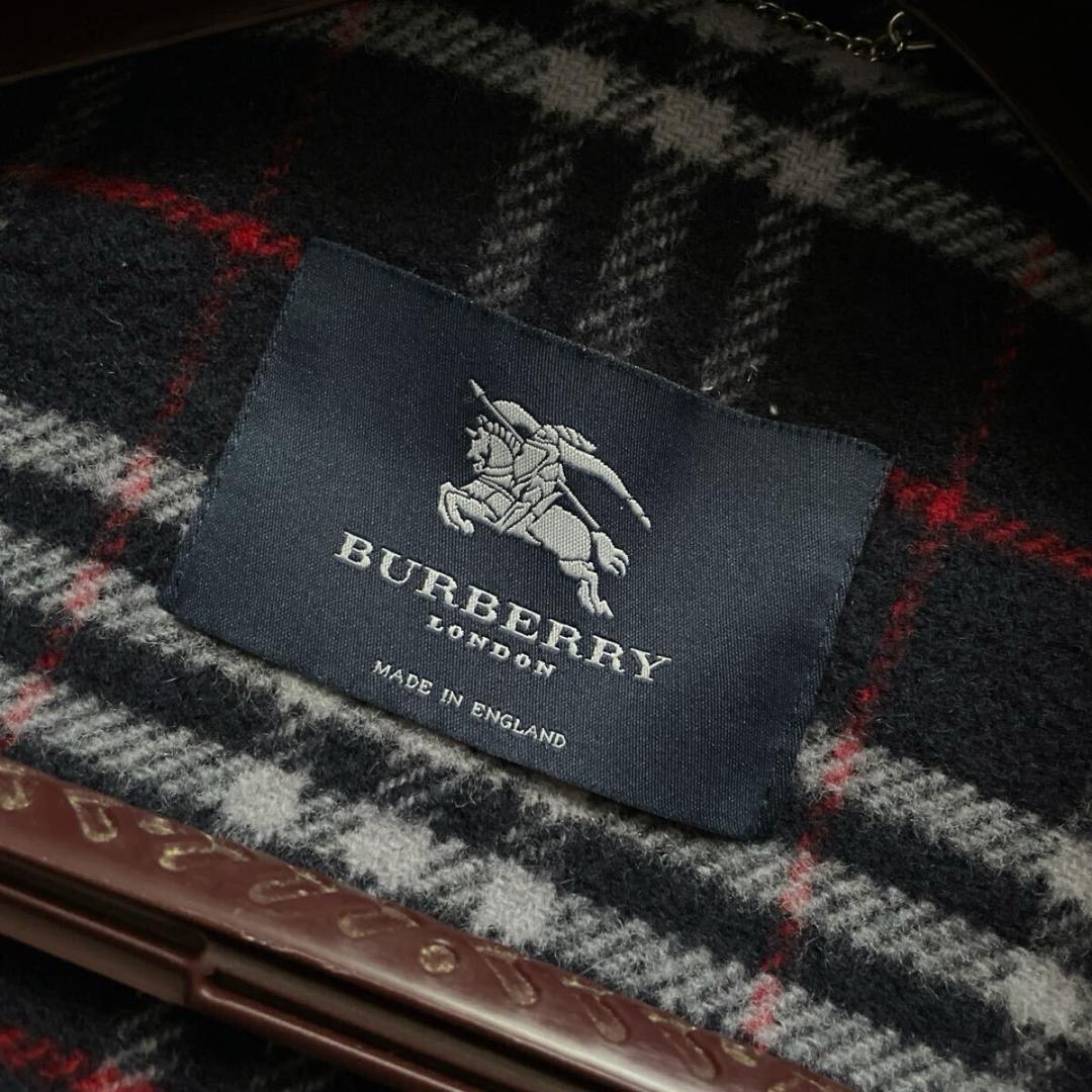 【英国製】バーバリー 最上級ライン 裏地ノバチェック柄 ダッフルコート