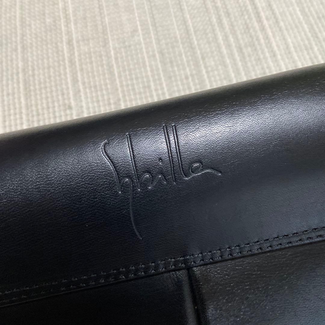 シビラ　本革　レザー　2way ショルダーバッグ　斜めがけ　ハンドバッグ　黒