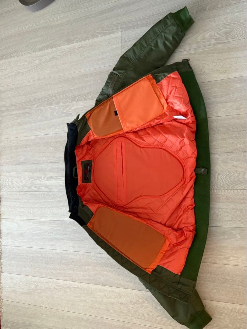 試着のみROUGH&ROAD バイクジャケット サイズ Lオリーブグリーン