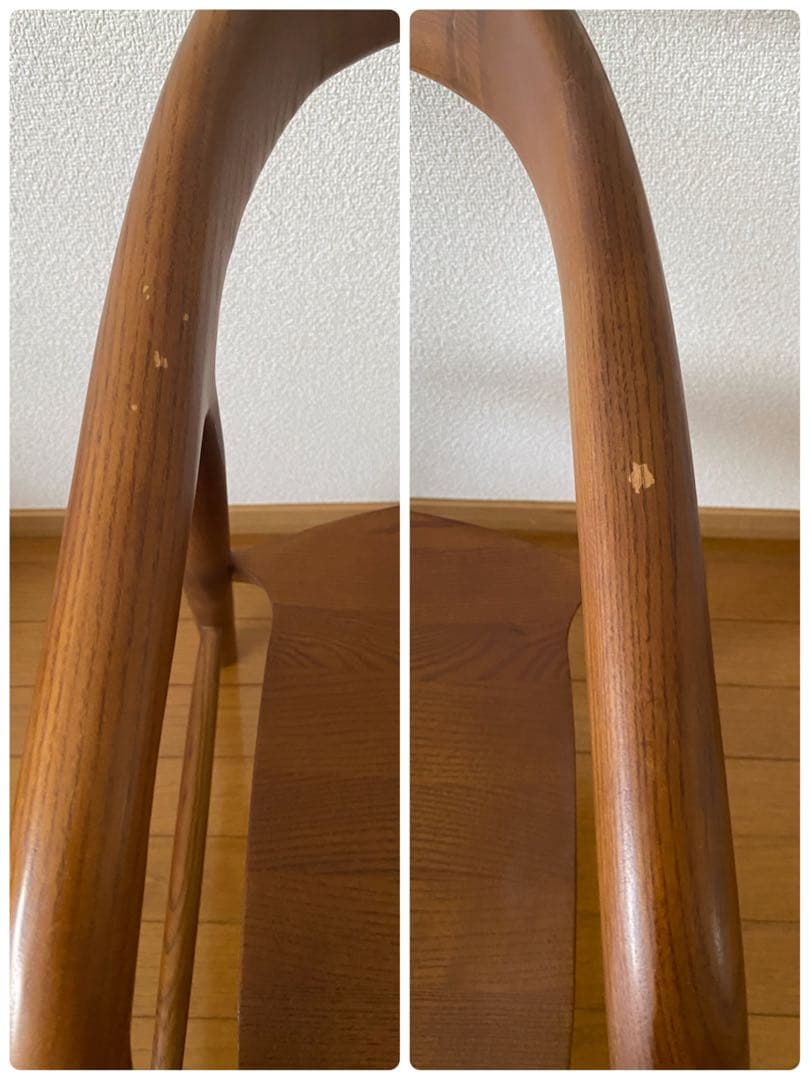 ブラウン 木製 椅子 背もたれ付き