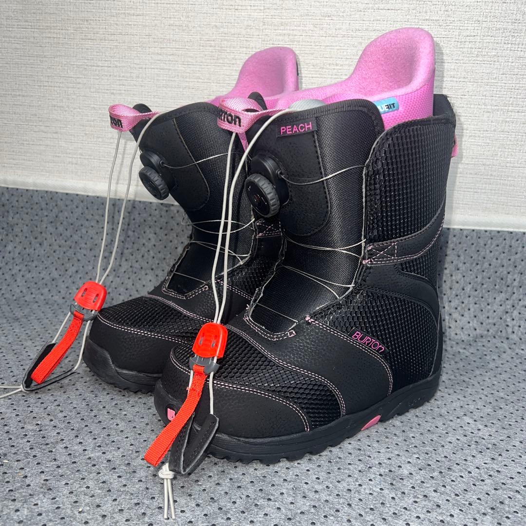 数回使用 24cm BURTON PEACH BOA スノーボードブーツ