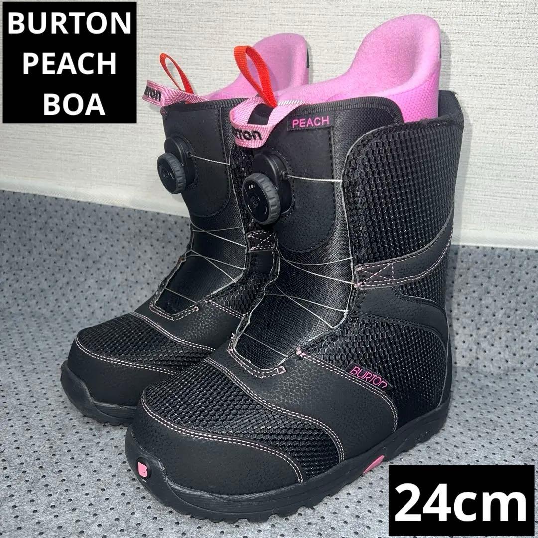 数回使用 24cm BURTON PEACH BOA スノーボードブーツ