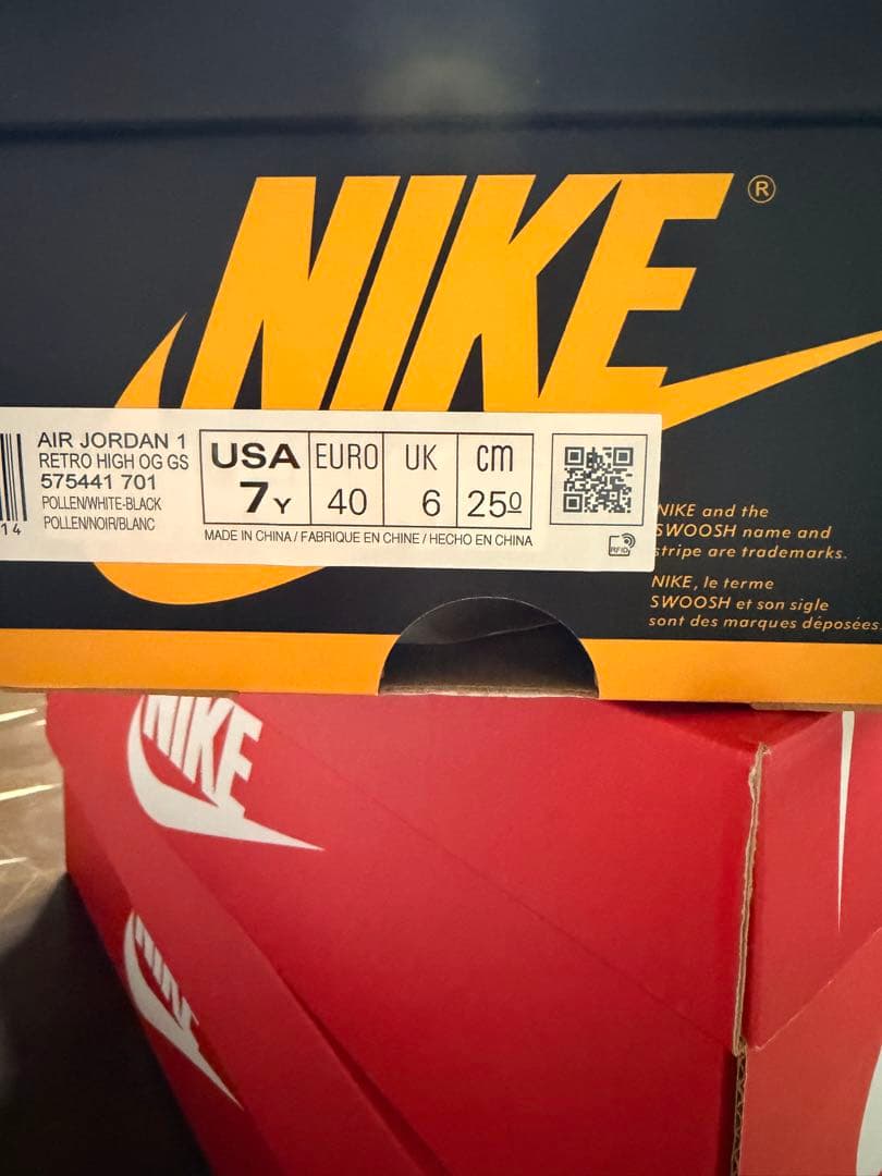 ナイキ エア ジョーダン 1 レトロ ハイ OG GS 新品25.0 ㌢30日迄