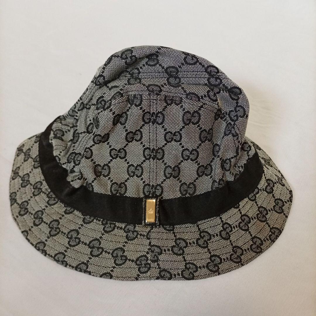 GUCCI グッチ GG柄 バケットハット グレー Mサイズ レディースブランド
