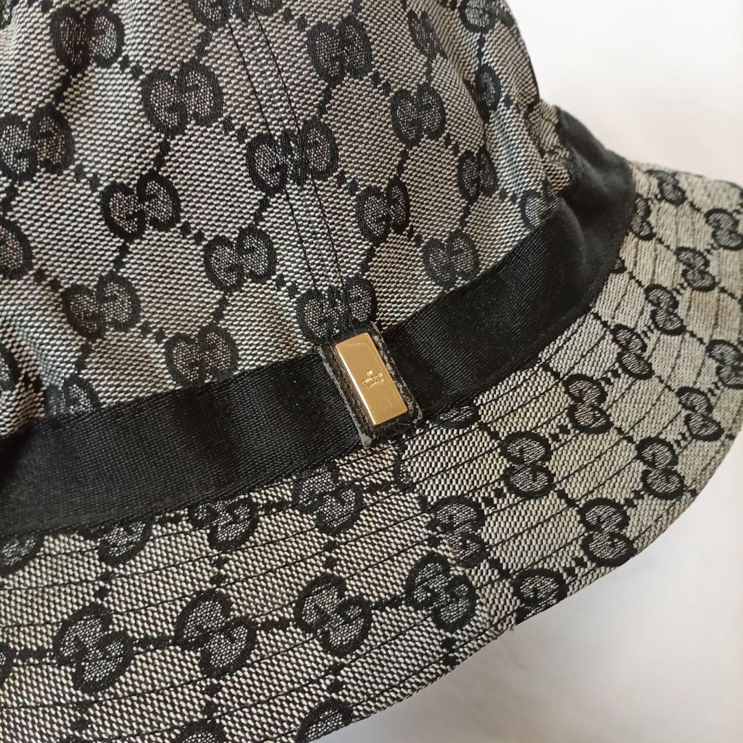 GUCCI グッチ GG柄 バケットハット グレー Mサイズ レディースブランド