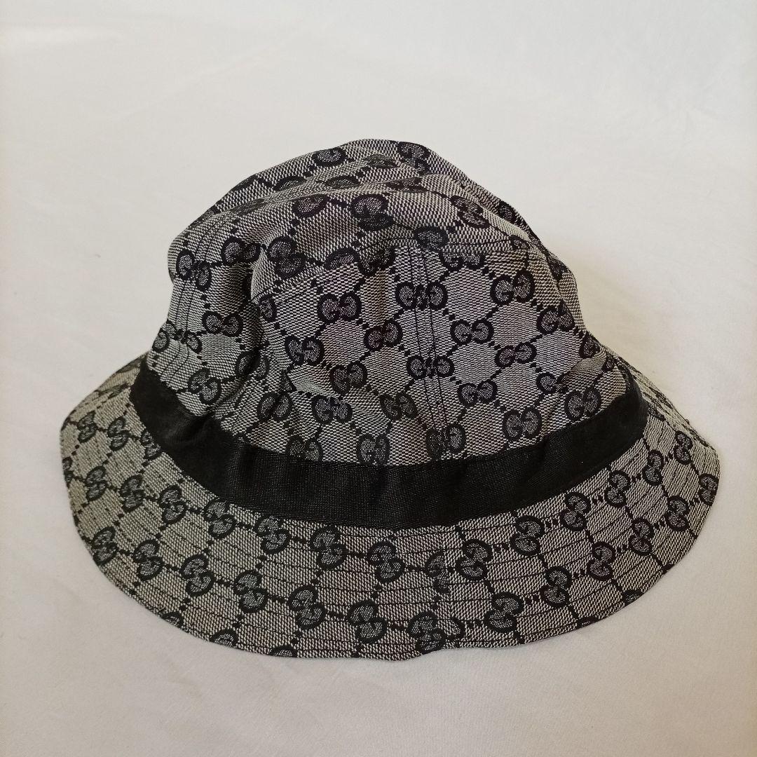 GUCCI グッチ GG柄 バケットハット グレー Mサイズ レディースブランド