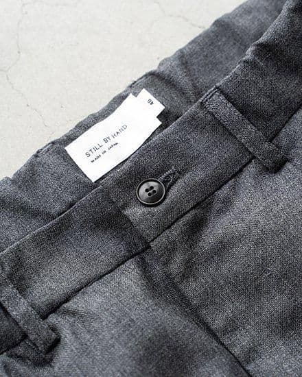 STILL BY HAND スティルバイハンド ウールナイロン4タックパンツ