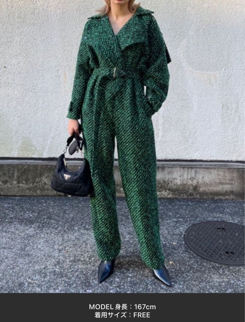 AMAIL Luxe tweed coverall カバーオール