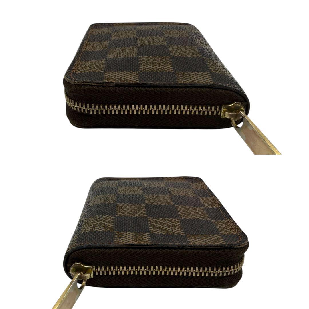 ルイヴィトン　パース　ラウンドファスナー　ダミエ　ブラウン 小銭入れ　茶色