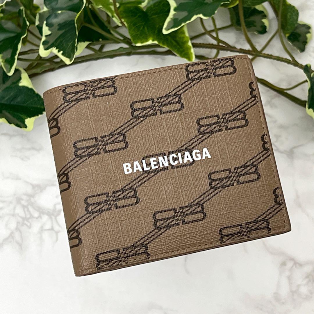 極美品 バレンシアガ シグネチャースクエアフォールドウォレット 折り財布