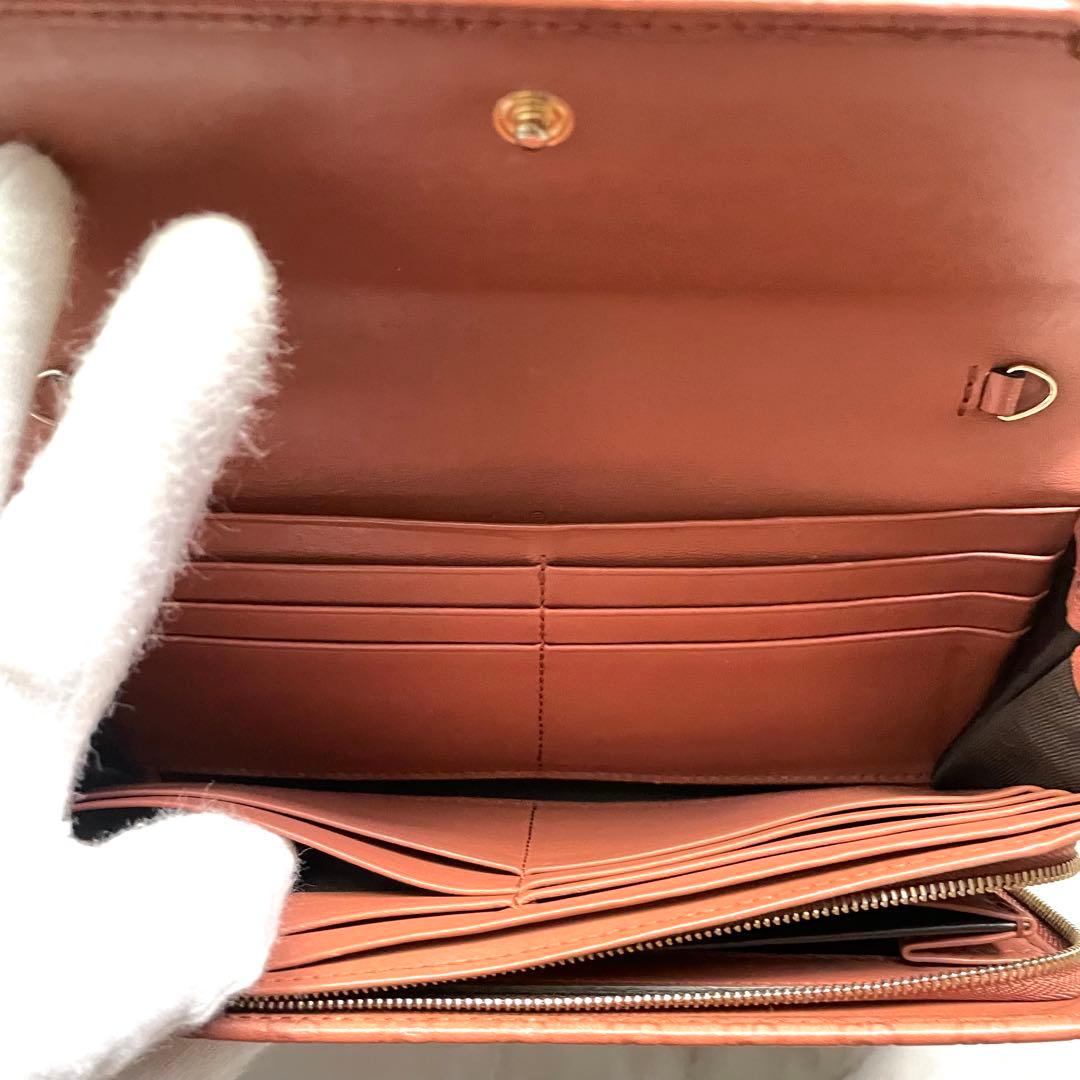 GUCCI グッチ マイクロシマ GGメタルロゴプレート　長財布　0120-②