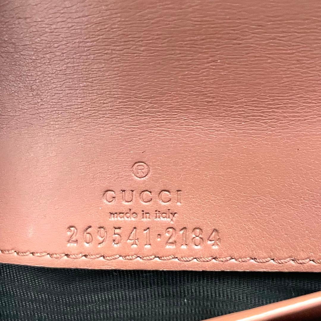 GUCCI グッチ マイクロシマ GGメタルロゴプレート　長財布　0120-②