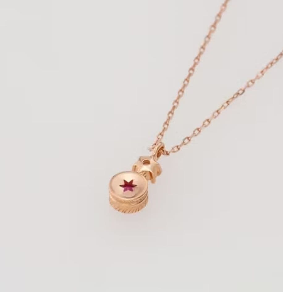 N*L様 Canal ４℃ K10ピンクゴールド ネックレス ルビー 7月誕生石