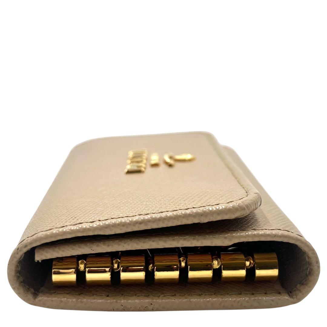 PRADA プラダ　6連キーケース　鍵　バイカラー　サフィアーノレザー