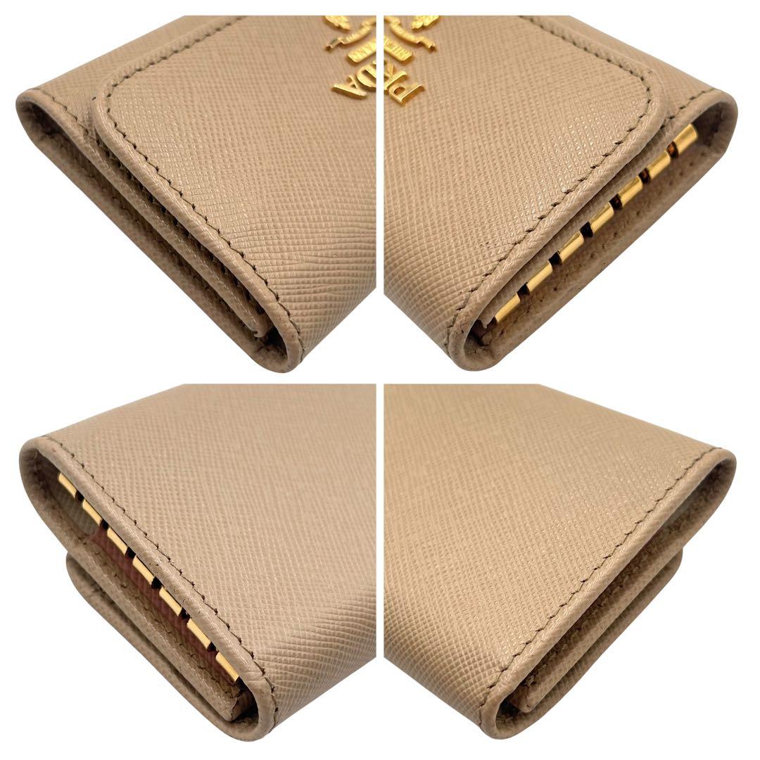 PRADA プラダ　6連キーケース　鍵　バイカラー　サフィアーノレザー