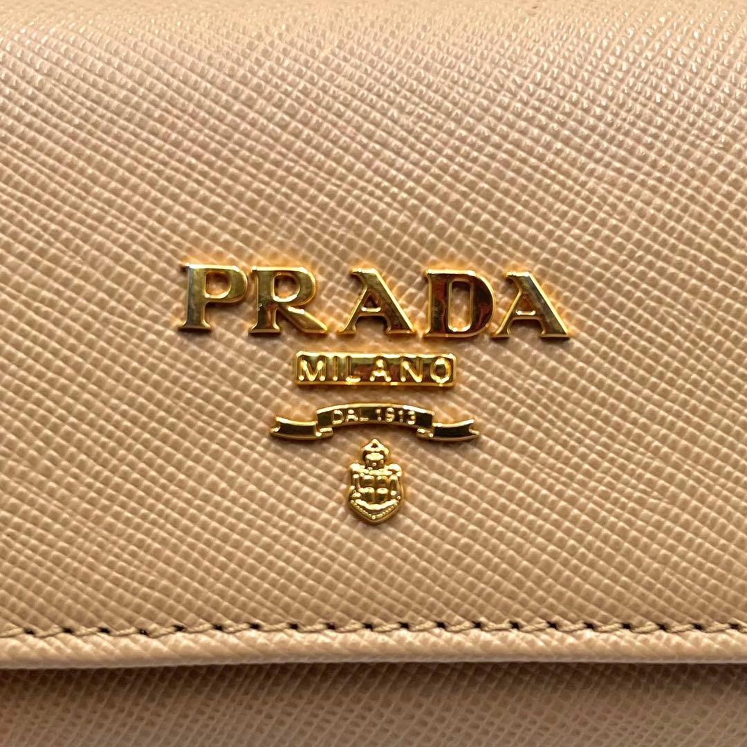 PRADA プラダ　6連キーケース　鍵　バイカラー　サフィアーノレザー