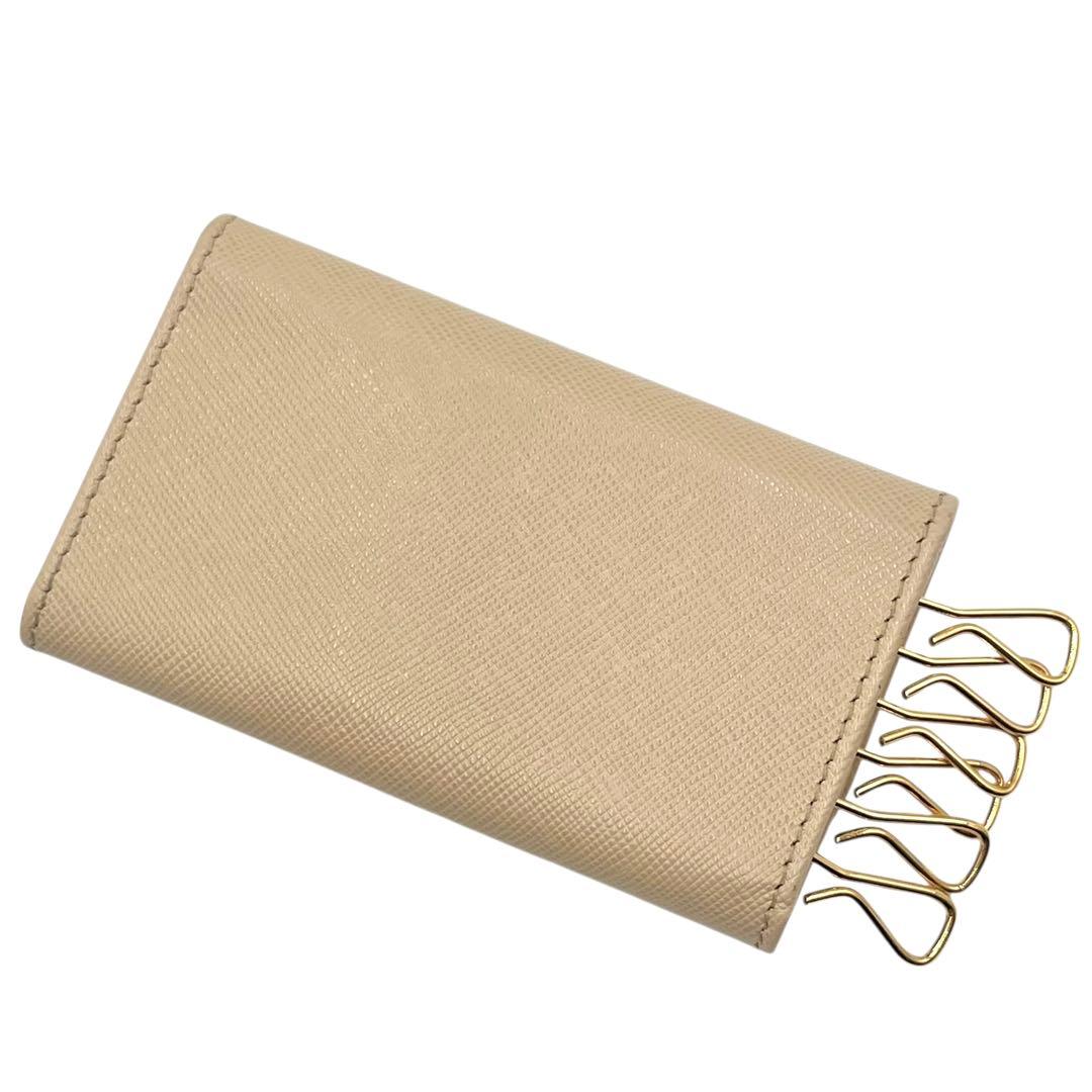 PRADA プラダ　6連キーケース　鍵　バイカラー　サフィアーノレザー