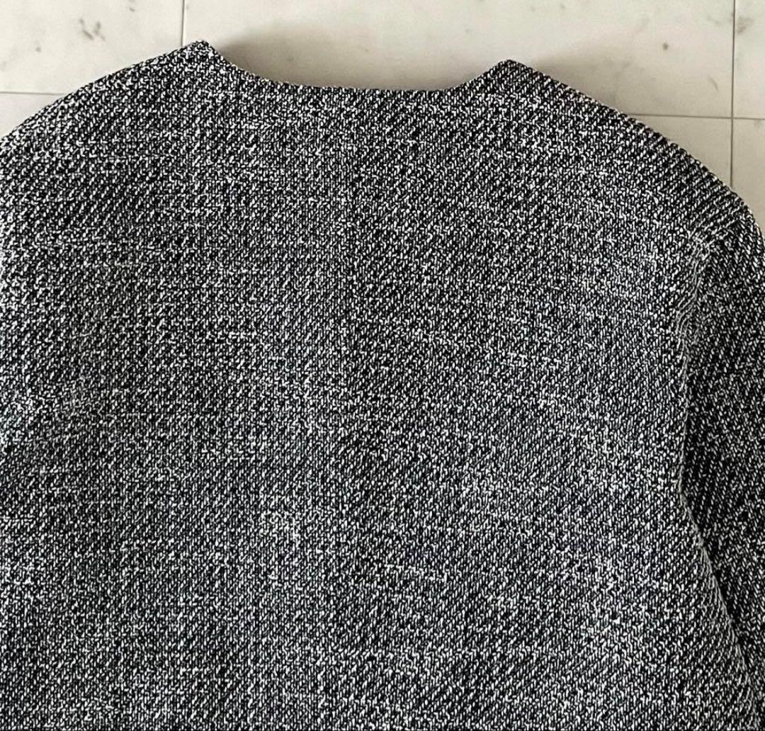 25SS＊試着のみ＊ドアーズ ツイードノーカラージャケット ブラック系 長袖