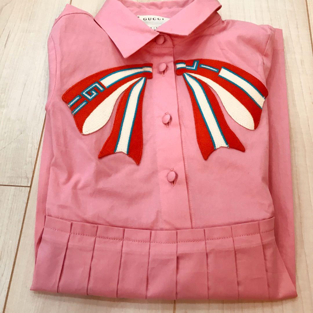 GUCCI リボン　ワンピース　110程　サイズ6キッズ