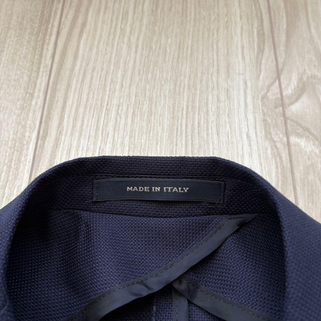 【美品】タリアトーレ アンコンジャケット ブレザー ホップサック ネイビー 48