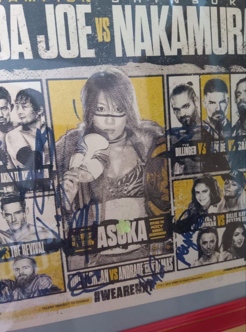 【値下げ】WWE NXTスーパースター　直筆サインポスター