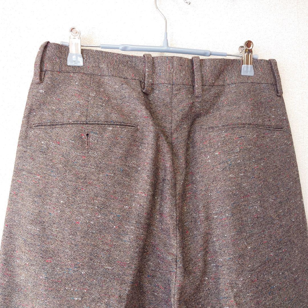 ADAM ET ROPE' ハードクロス 2プリーツ スラックス