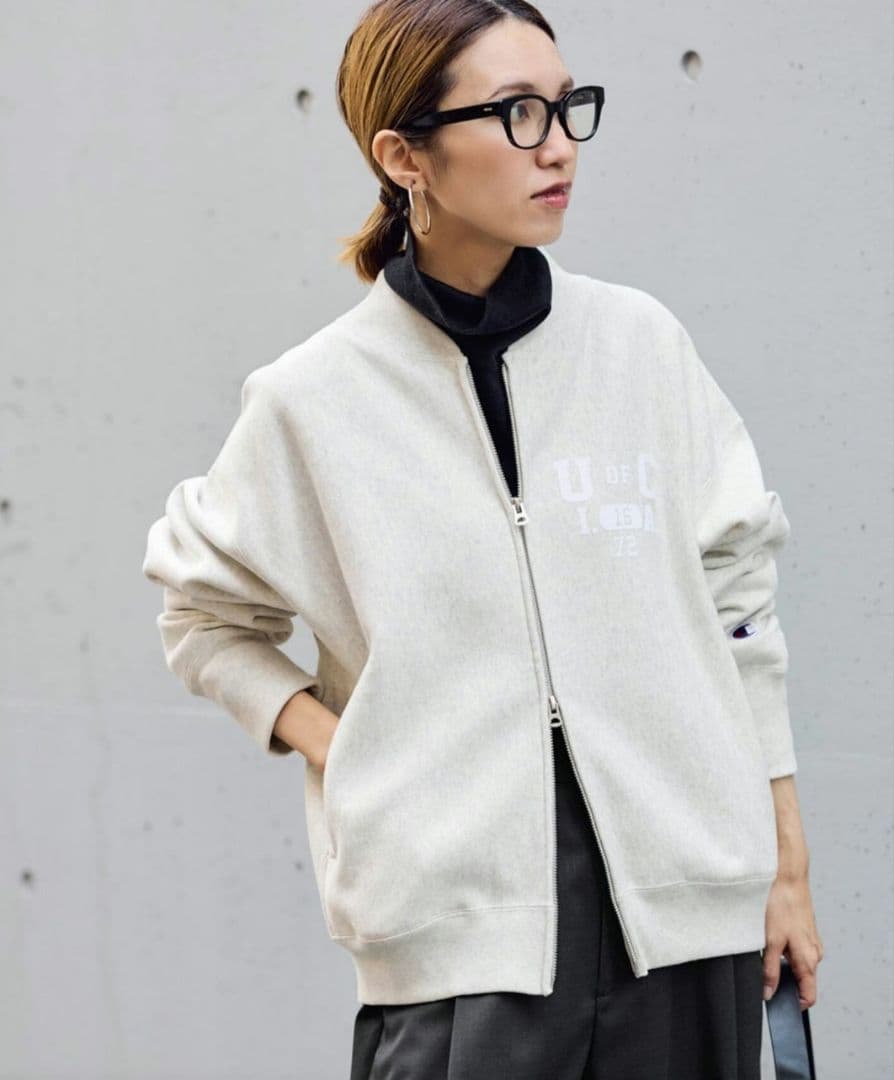 FRAMeWORK Champion 別注リバースウィーブフルジップパーカー