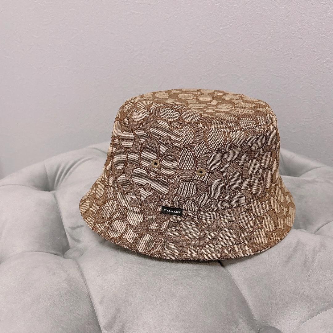 最終値下！ COACH シグネチャー ジャガード バケハ カーキ ベージュ 帽子