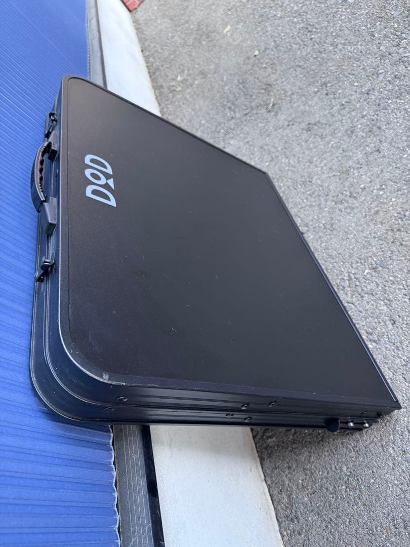 DOD グットラックテーブル 折りたたみ　高さ調整可4段階ブラック