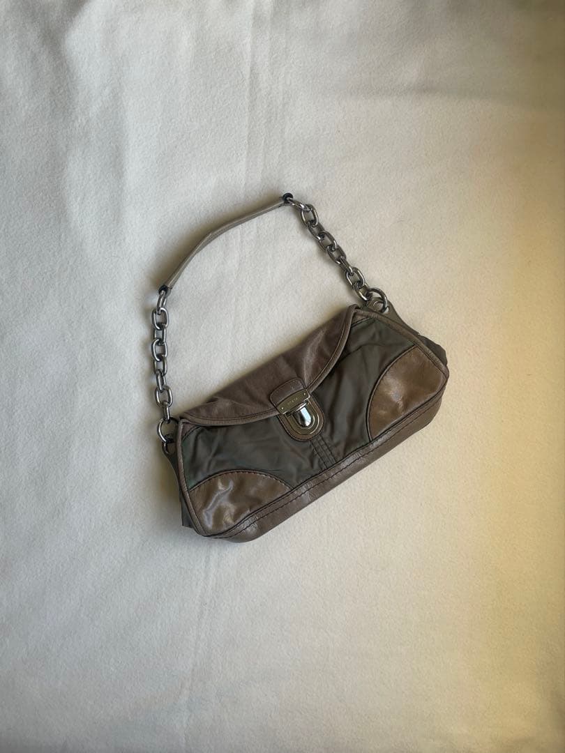 バッグ 00s prada archive leather bag y2k