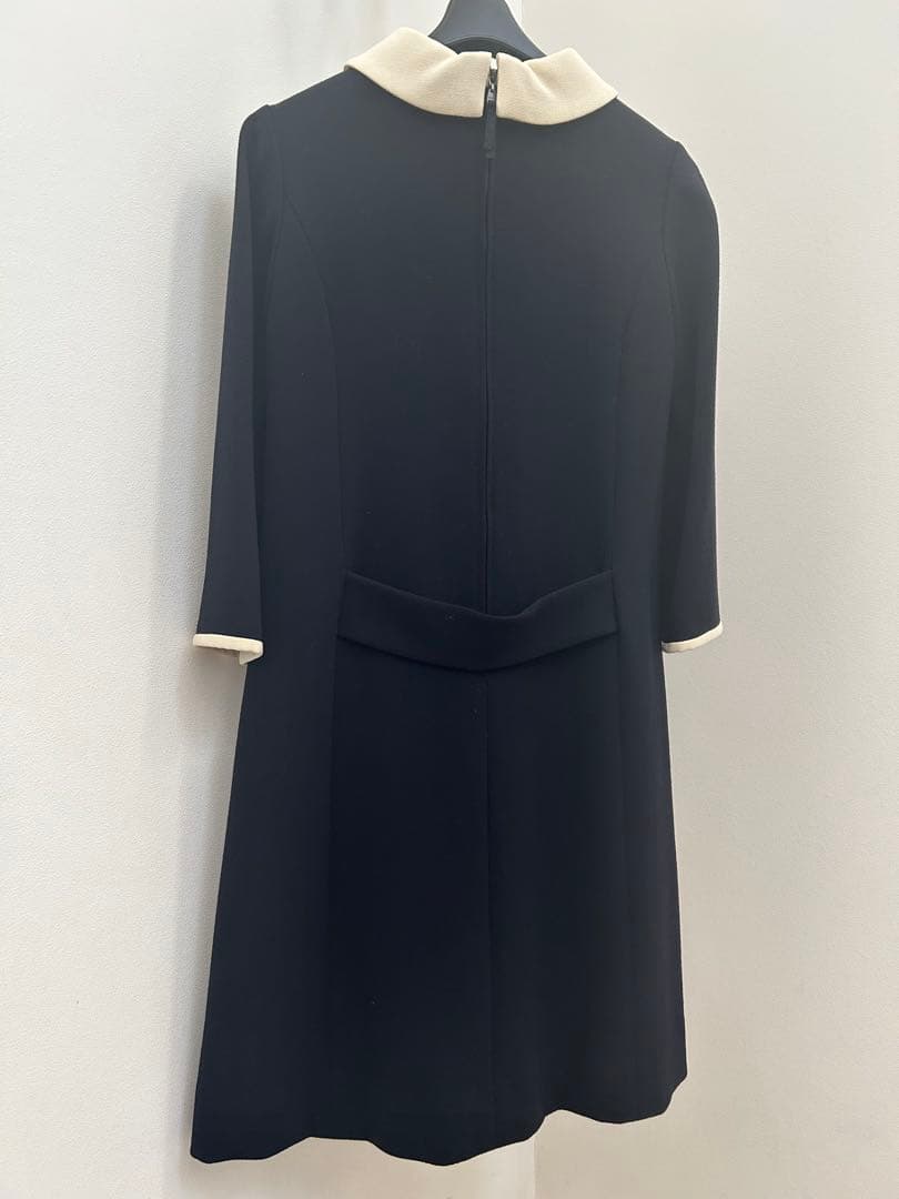 FOXEY ネイビー ワンピース 3/4袖