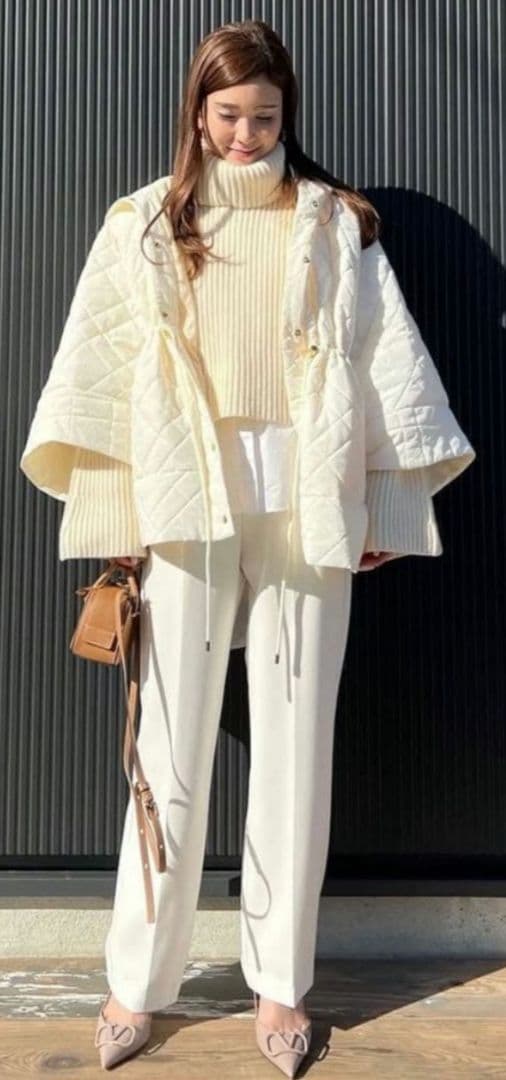 メゾンドドルチェ☆フード付きキルティングポンチョ☆ドルチェ