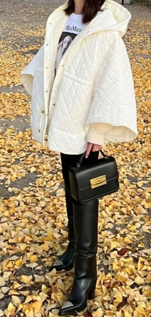 メゾンドドルチェ☆フード付きキルティングポンチョ☆ドルチェ