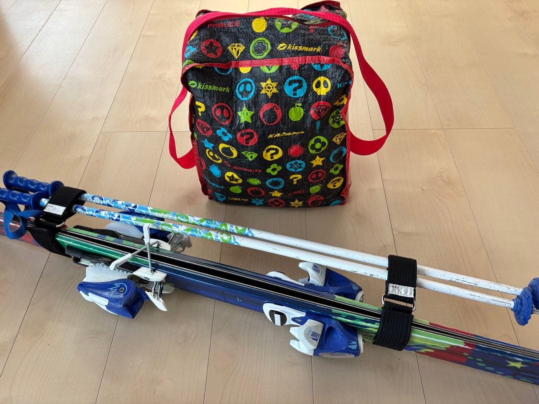 キッズ スキー板＆ブーツ スキーセット 7点